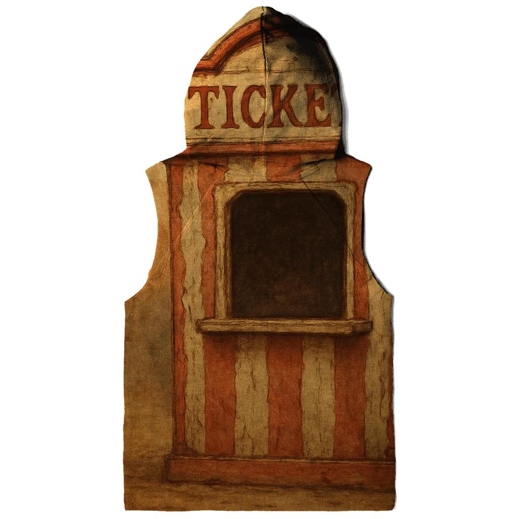Old Carnival Ticket Booth Illustration graphic hoodies