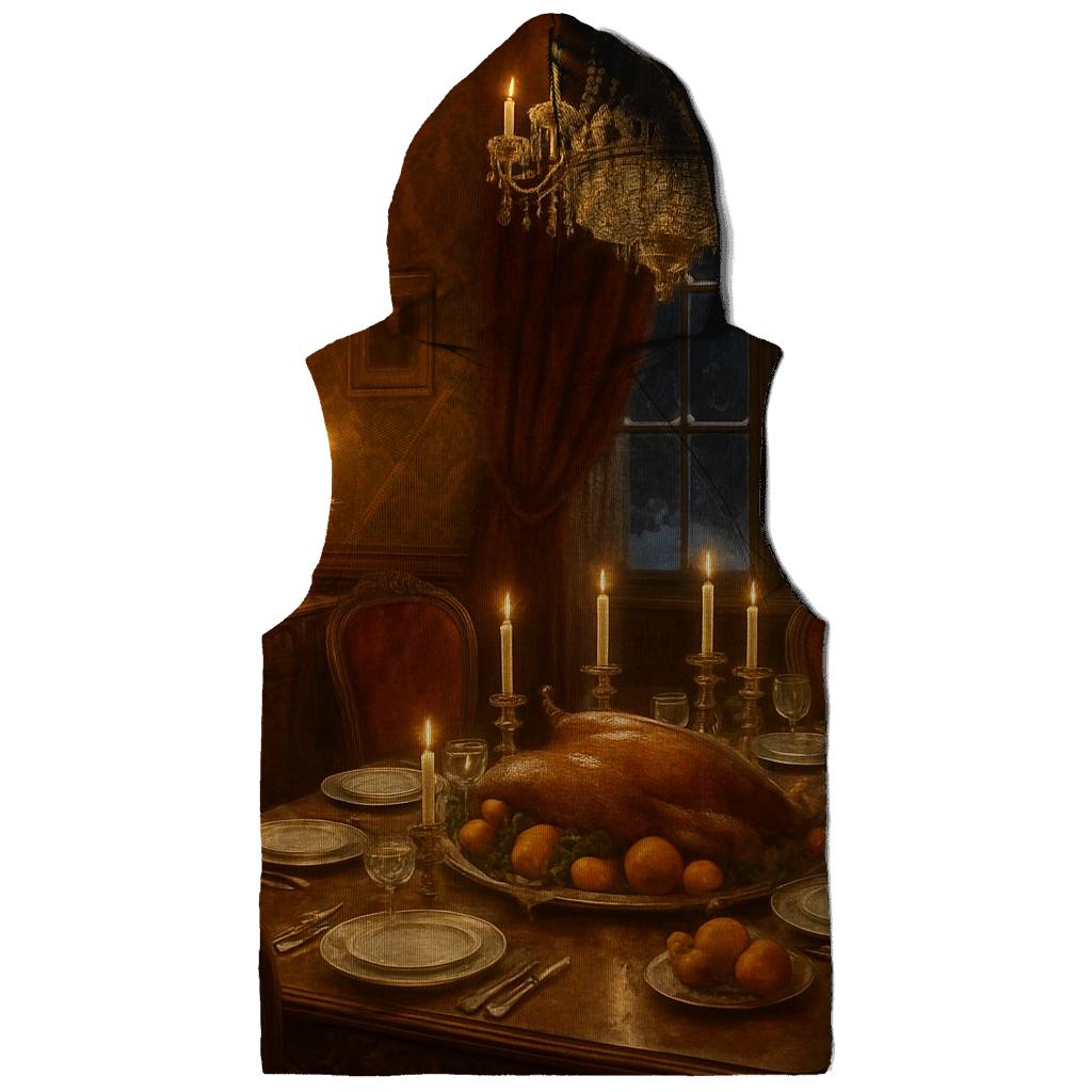 Victorian Parlor Christmas Supper printed hoodies