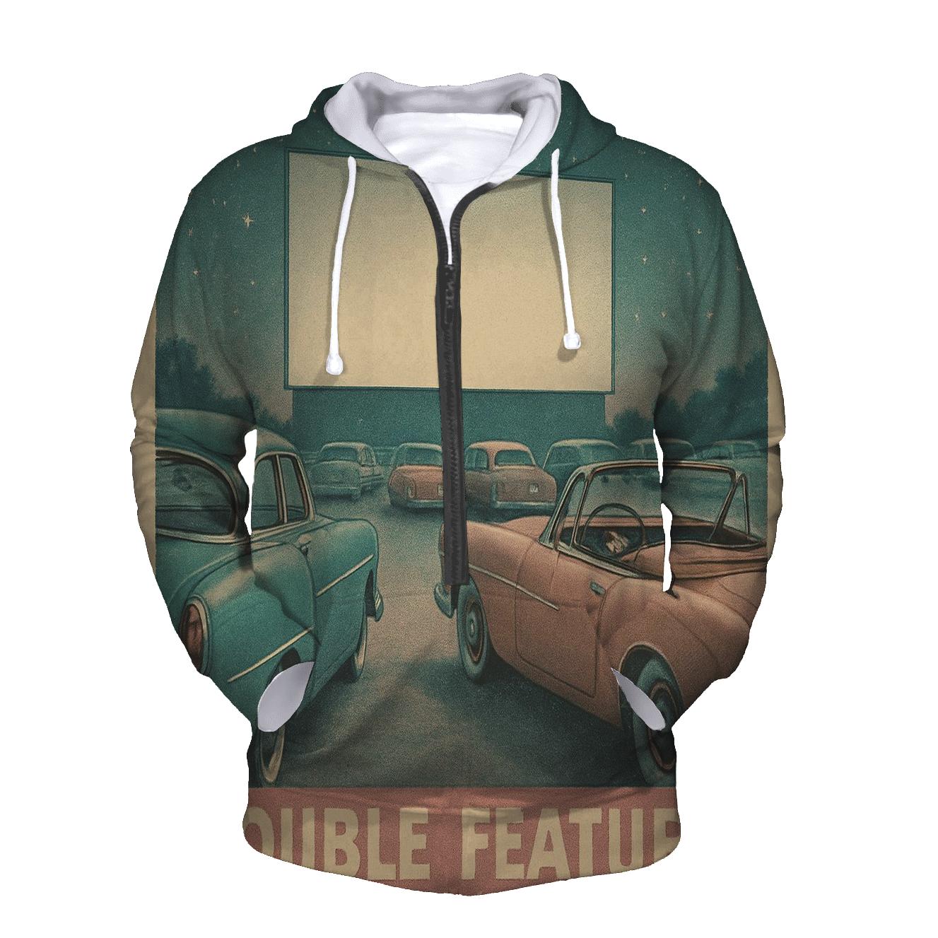 Retro Drive In Theater Romance Scene hoodie trends