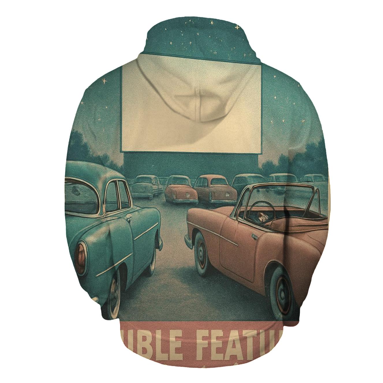 Retro Drive In Theater Romance Scene hoodie trends