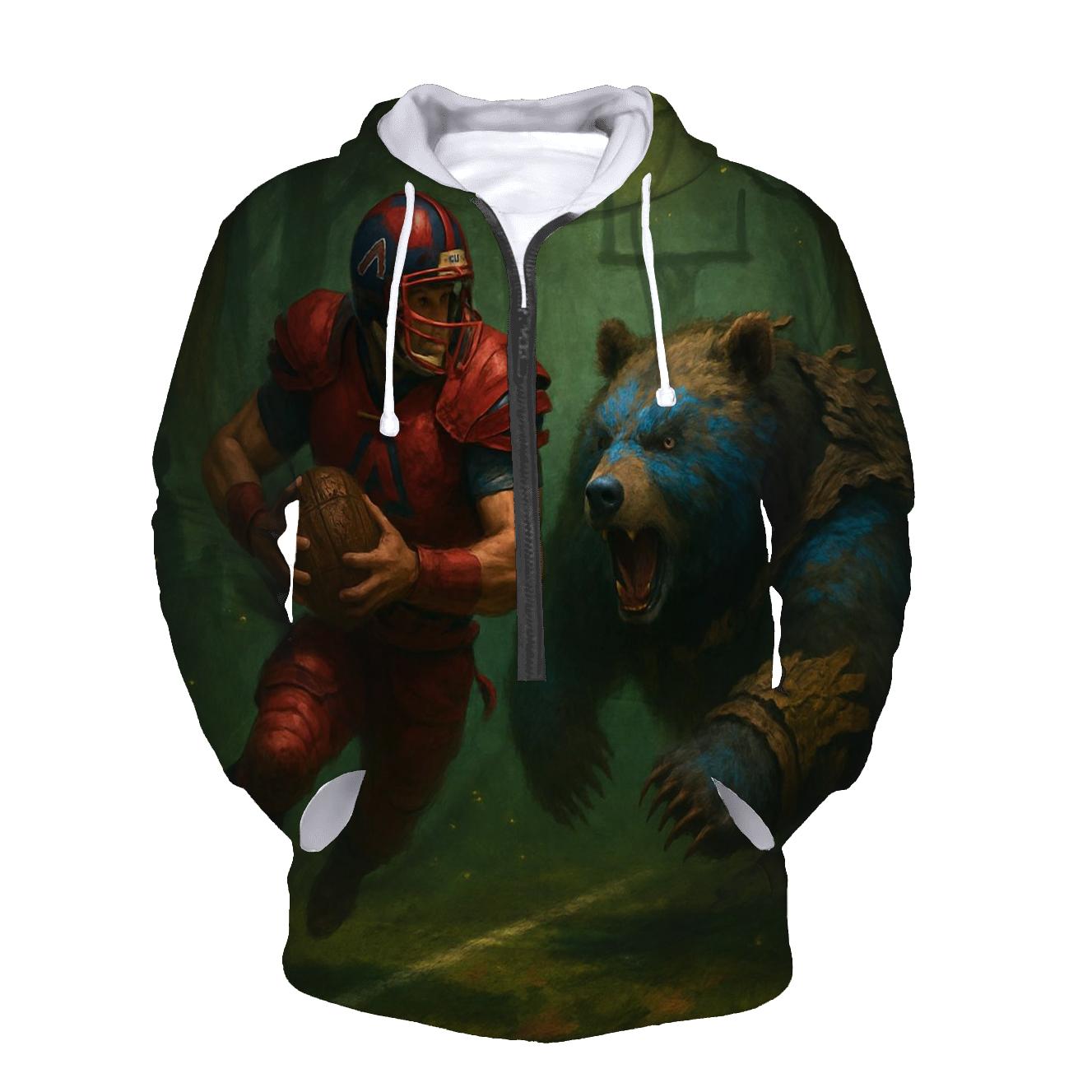 Forest Gridiron Of The Brave Runner And Cub Linebacker embroidered hoodies
