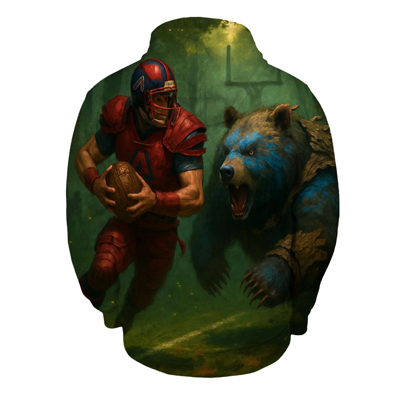 Forest Gridiron Of The Brave Runner And Cub Linebacker embroidered hoodies