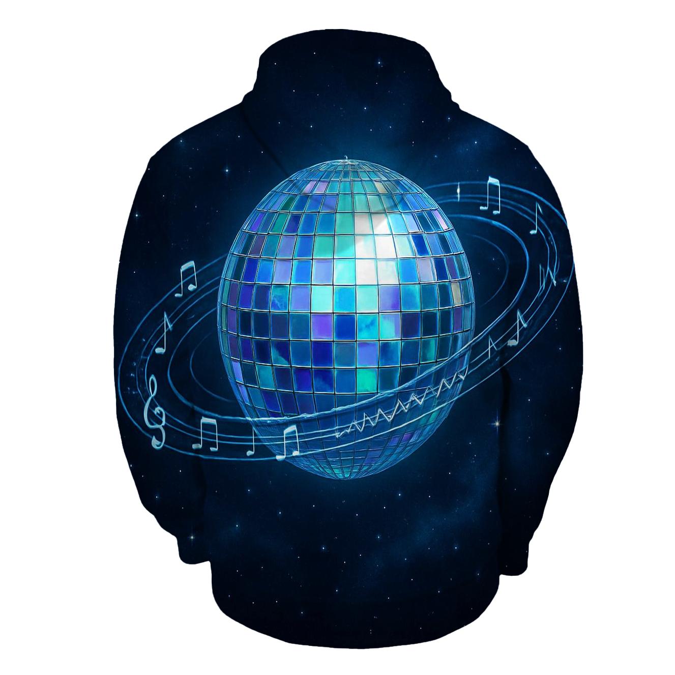Holographic Disco Orbit embroidered hoodies