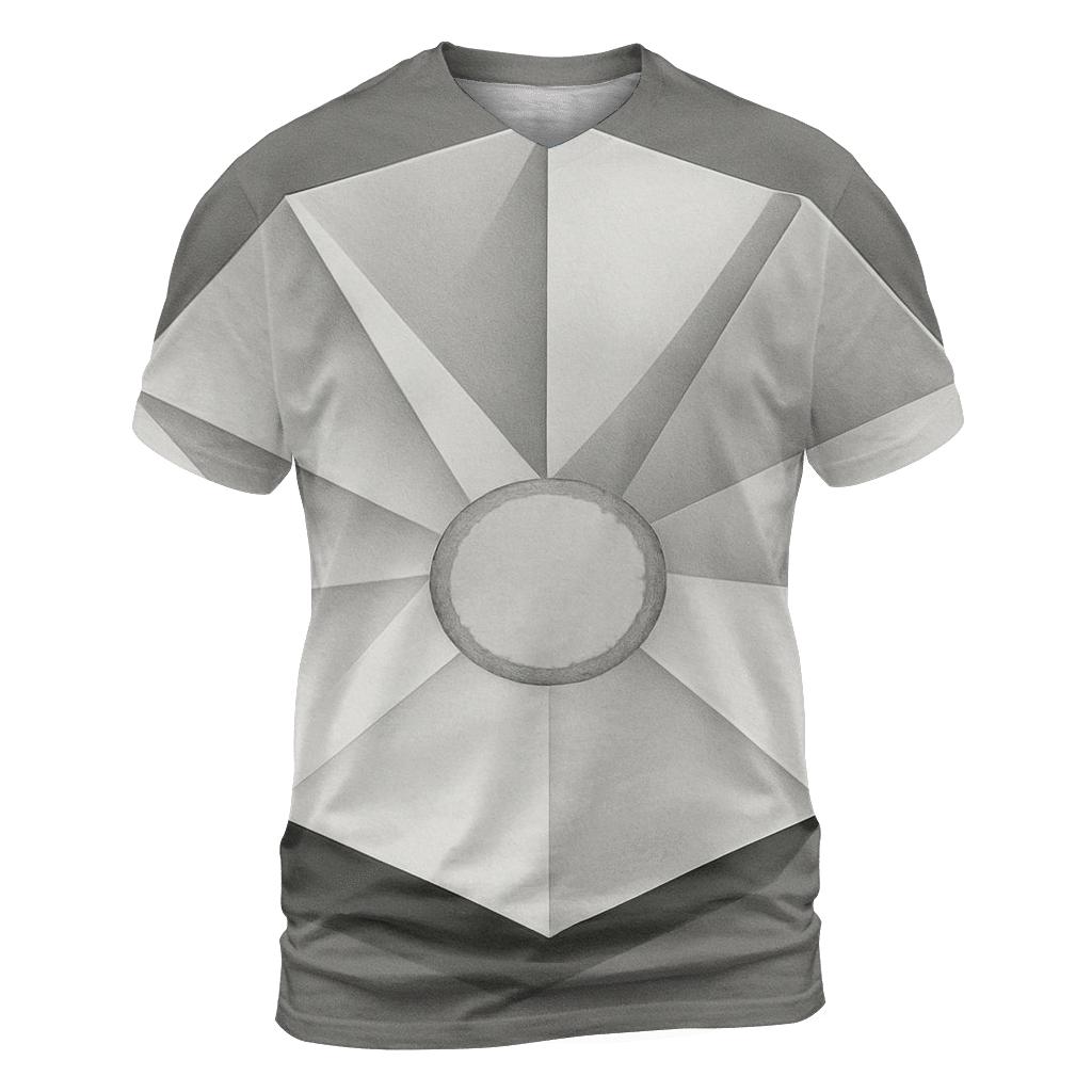 Filter Fold Geometry artistic all-over print tops