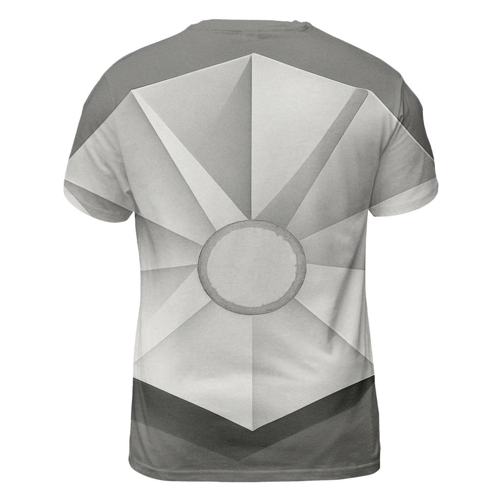 Filter Fold Geometry artistic all-over print tops