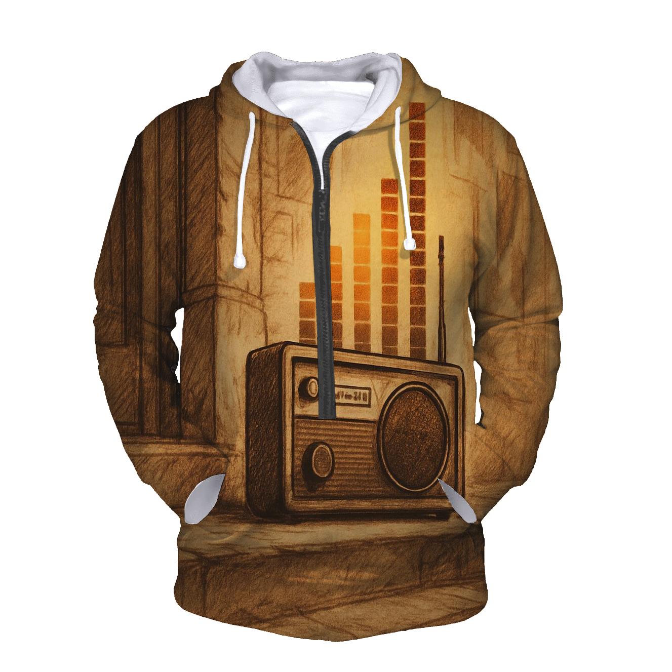Sepia Street Radio Corner printed hoodies