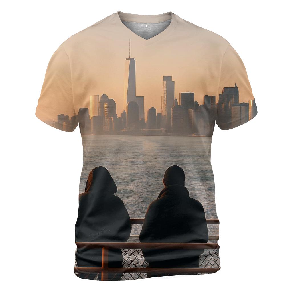 Sunrise From Staten Island Ferry Deck personalized full print shirts