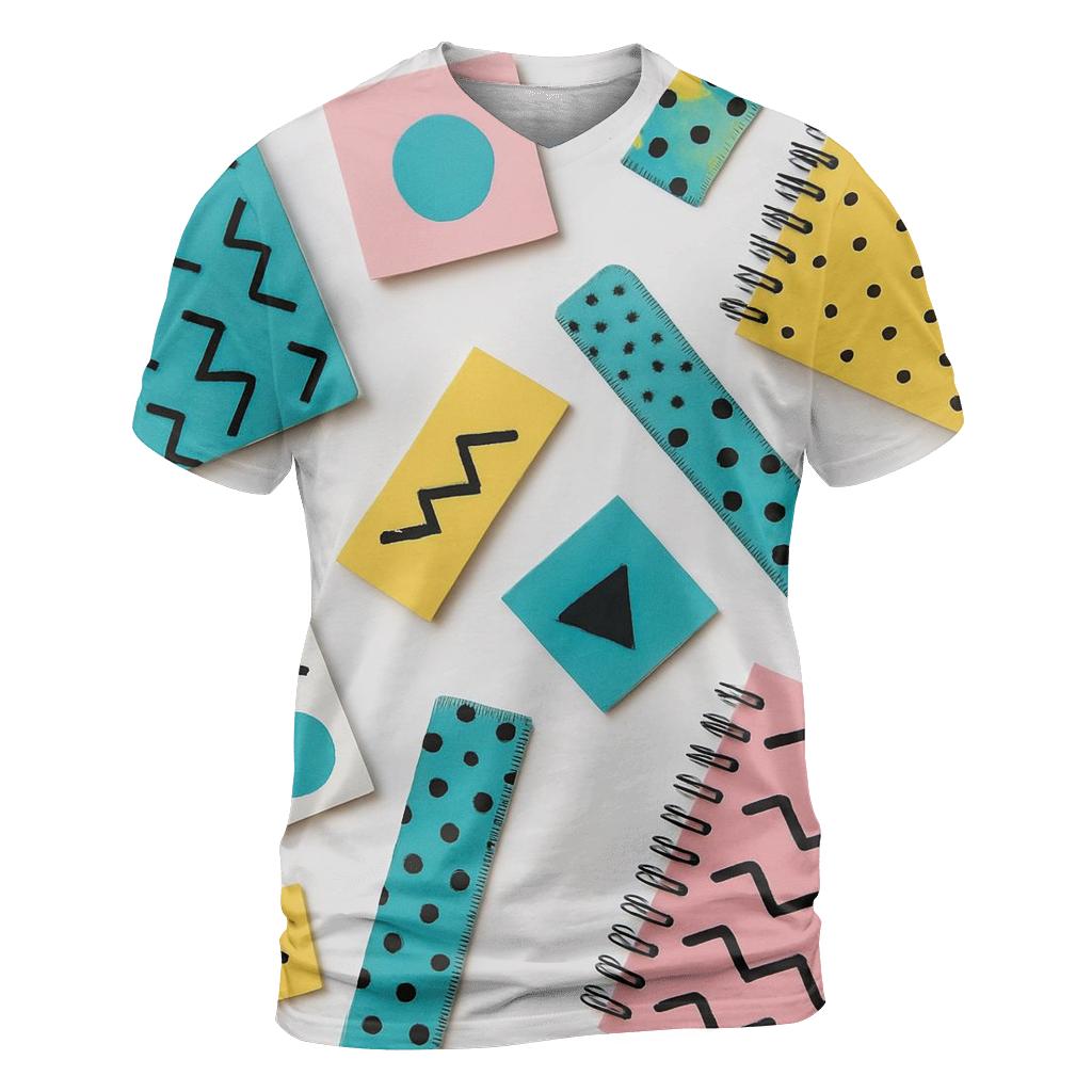 Memphis Stationery Desk creative print fashion shirts