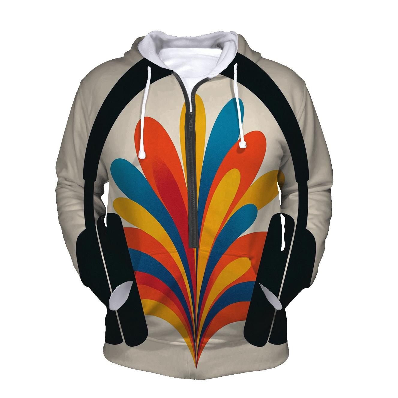 Chromatic Headphone Bloom hoodies fashion