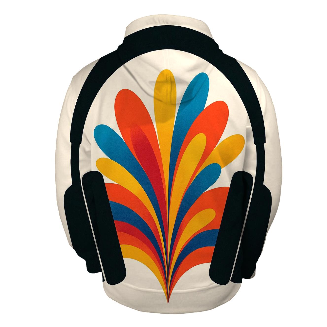 Chromatic Headphone Bloom hoodies fashion