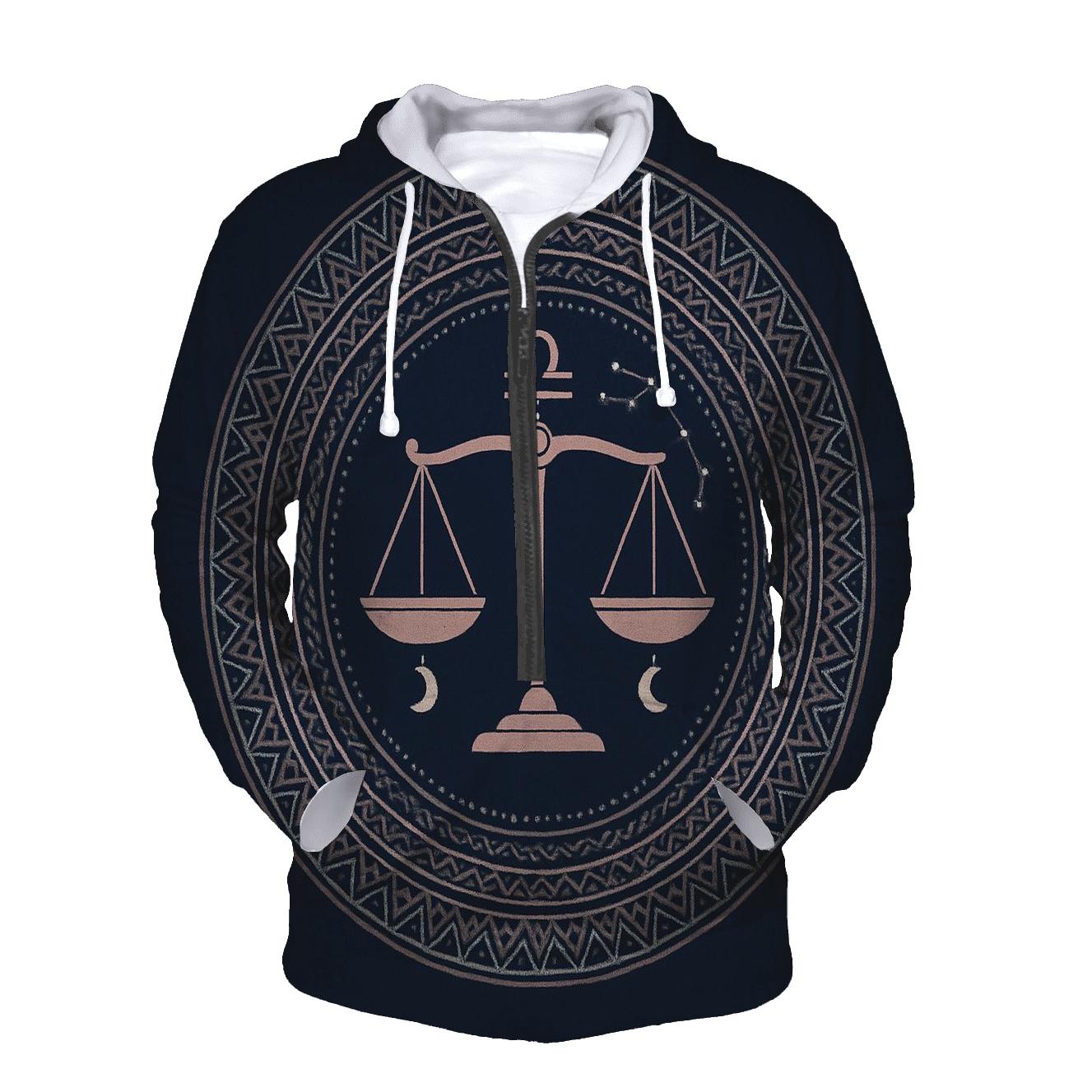 Libra Starlit Balance Mandala hoodie designs
