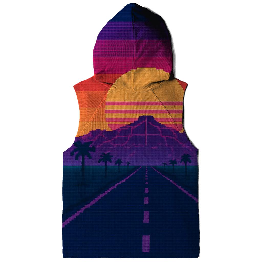 Pixel Night Drive printed hoodies