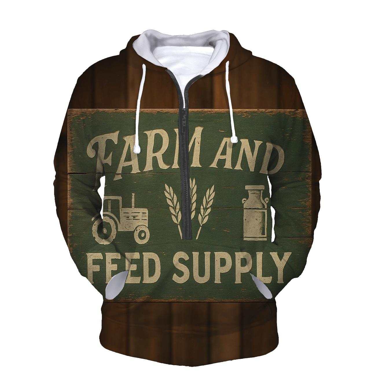 Rustic Farm Supply Store Signboard lightweight hoodies