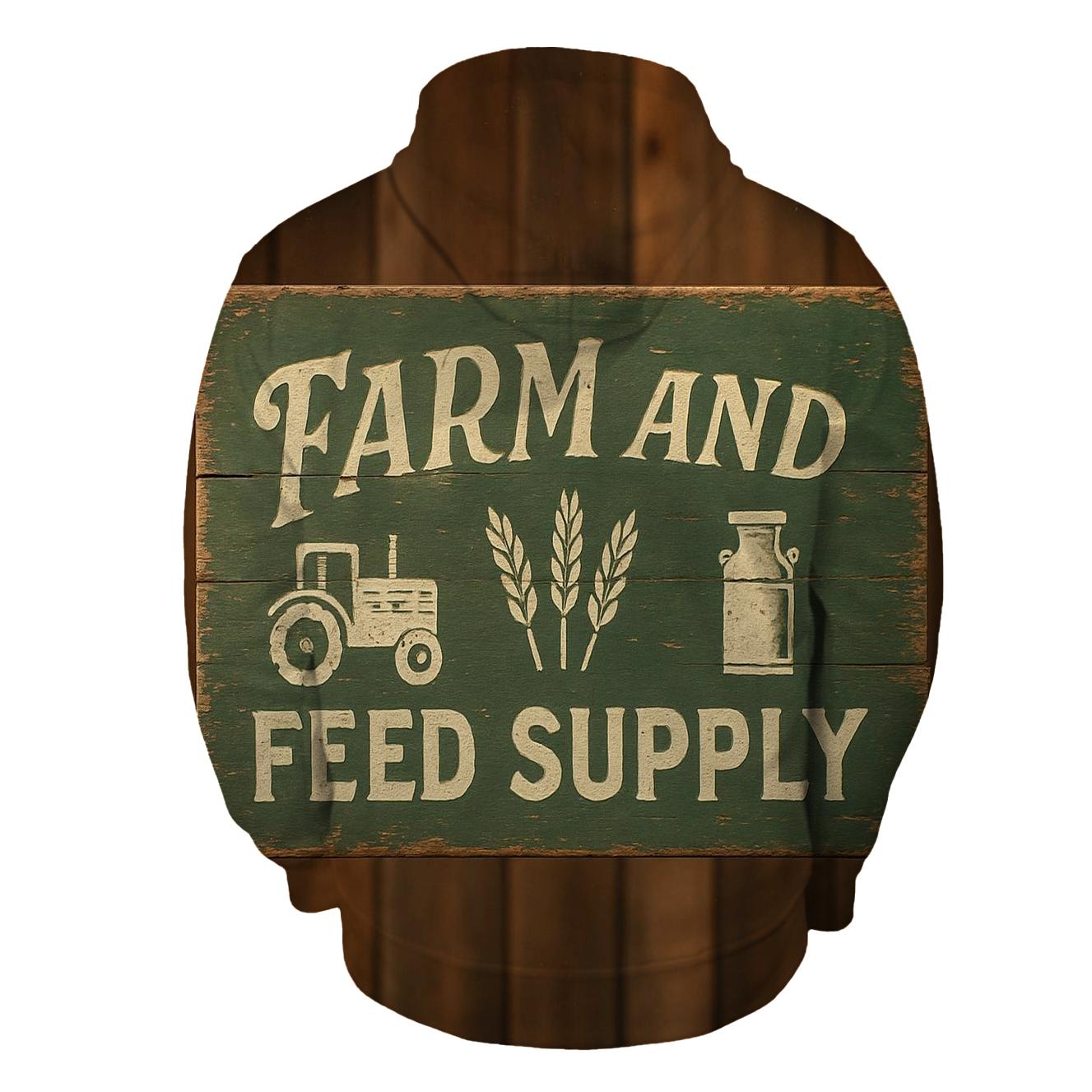 Rustic Farm Supply Store Signboard lightweight hoodies