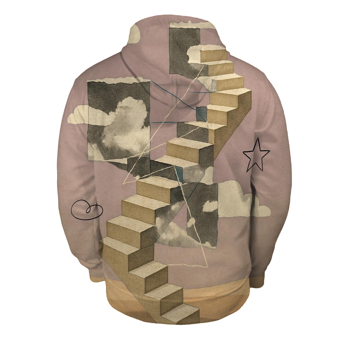 Dreamscape Stairway Collage pullover hoodies