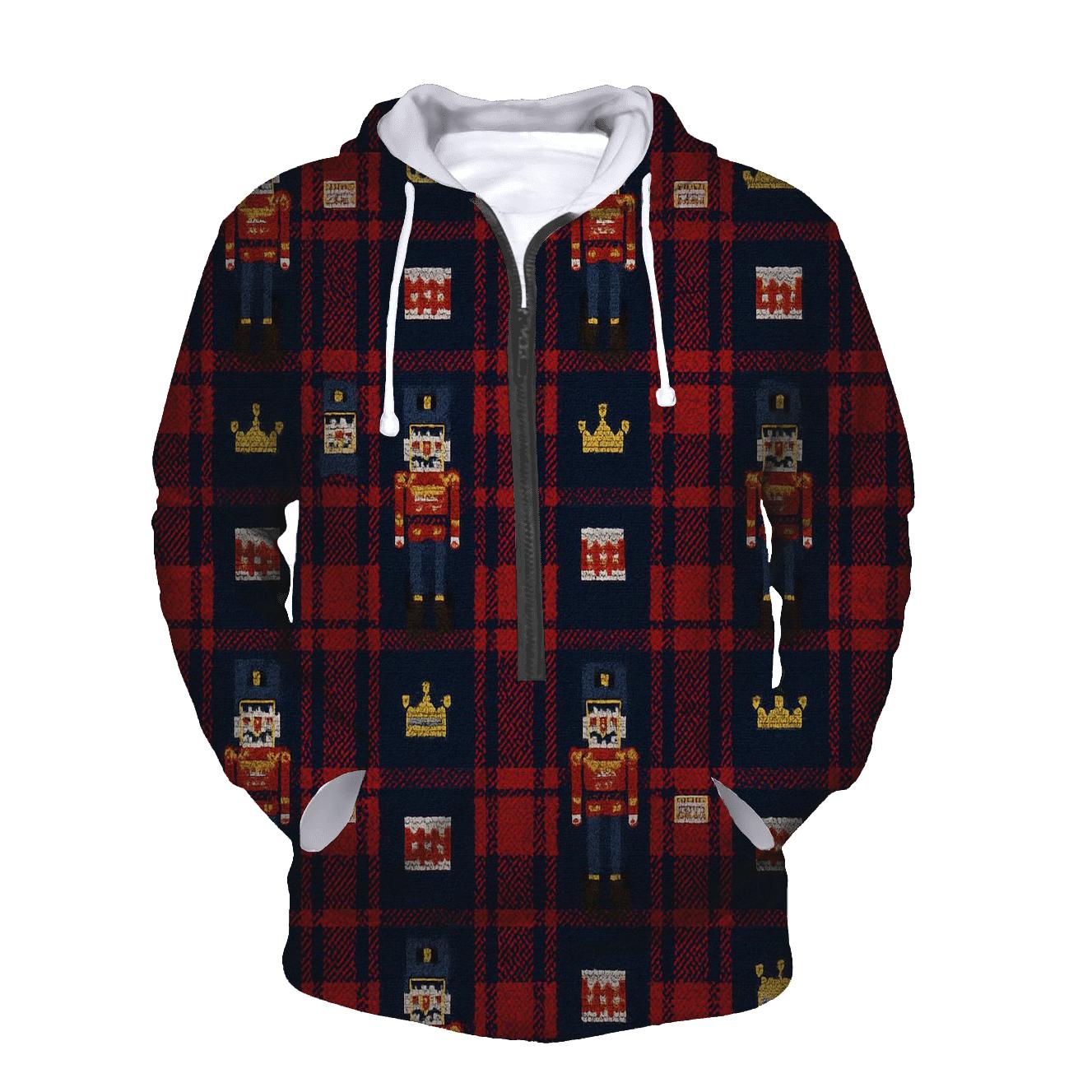 Nutcracker Marching Plaid Design graphic hoodies