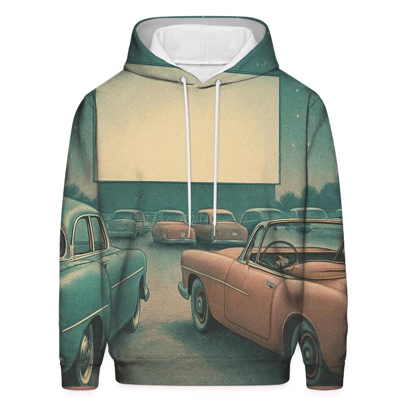Retro Drive In Theater Romance Scene hoodie trends