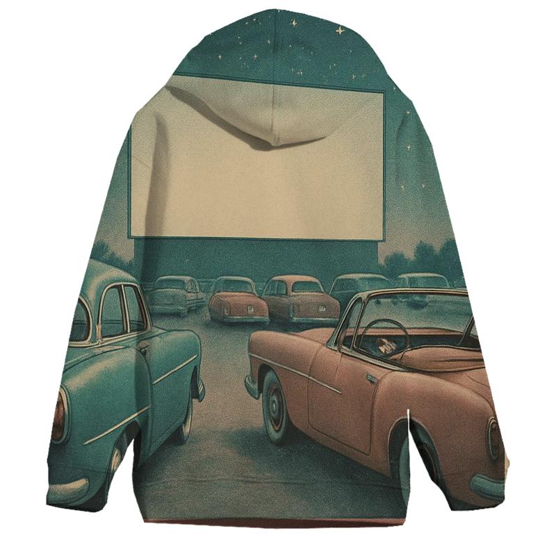 Retro Drive In Theater Romance Scene hoodie trends
