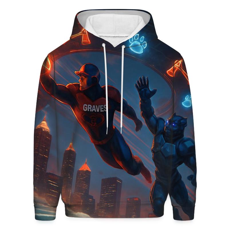 Sky Stadium Clash Braves Thunder Versus Cub Storm embroidered hoodies