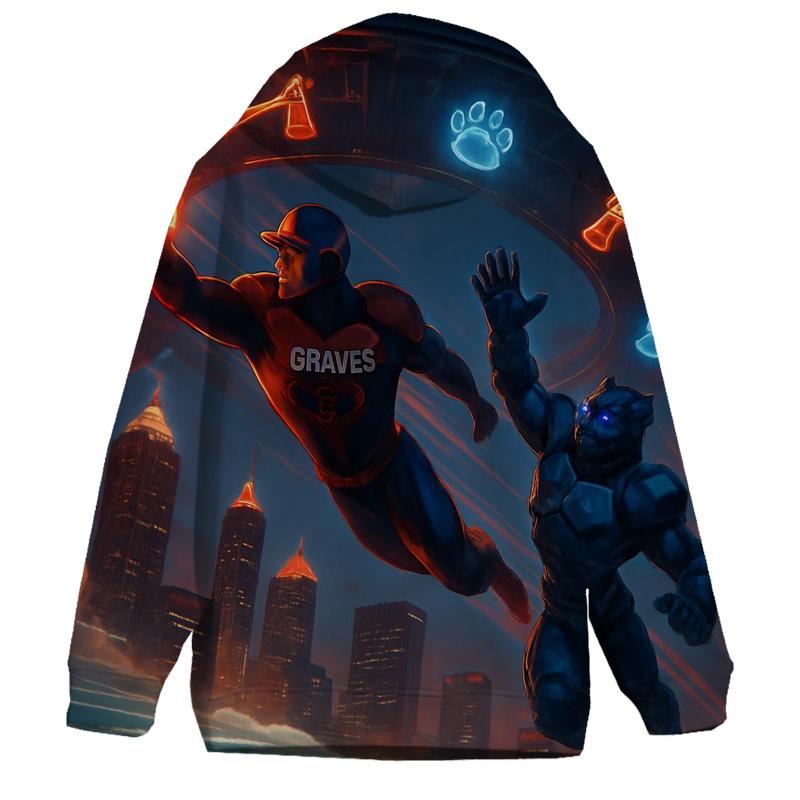 Sky Stadium Clash Braves Thunder Versus Cub Storm embroidered hoodies