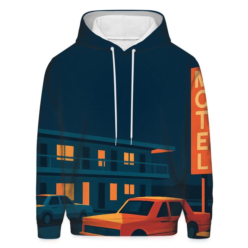 Retro Highway Motel Night hoodies fashion