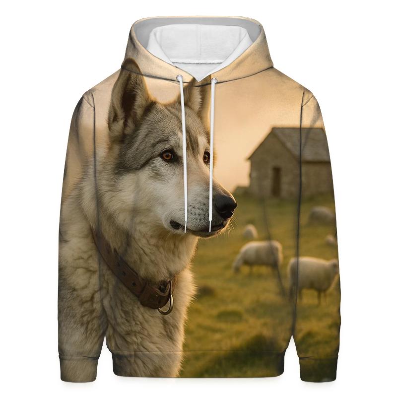 Shepherds Wolf At Mountain Pasture Edge heavyweight hoodies