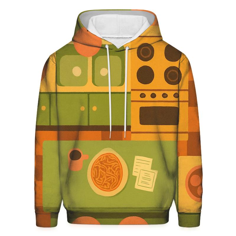 Funky Kitchen Checkerboard graphic hoodies