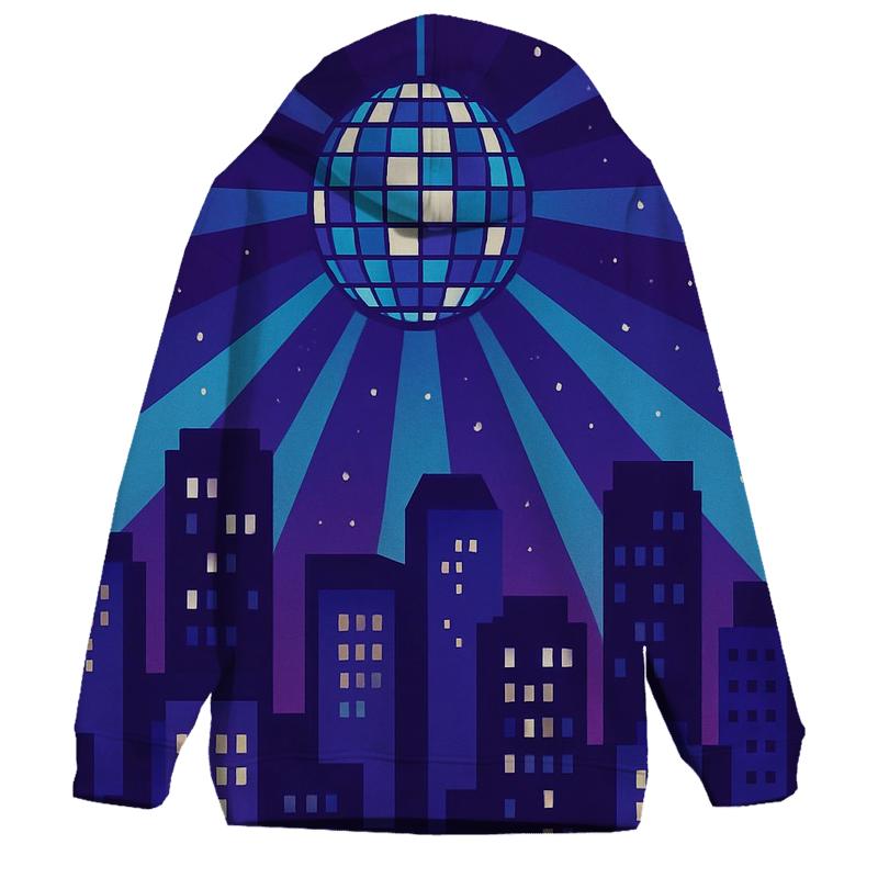 Disco City Skyline Glow hoodie styles