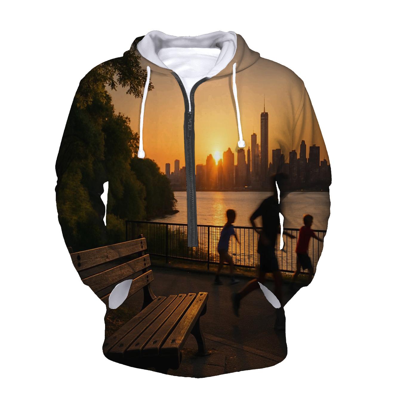 Harlem Riverside Sunset Skyline hoodie trends