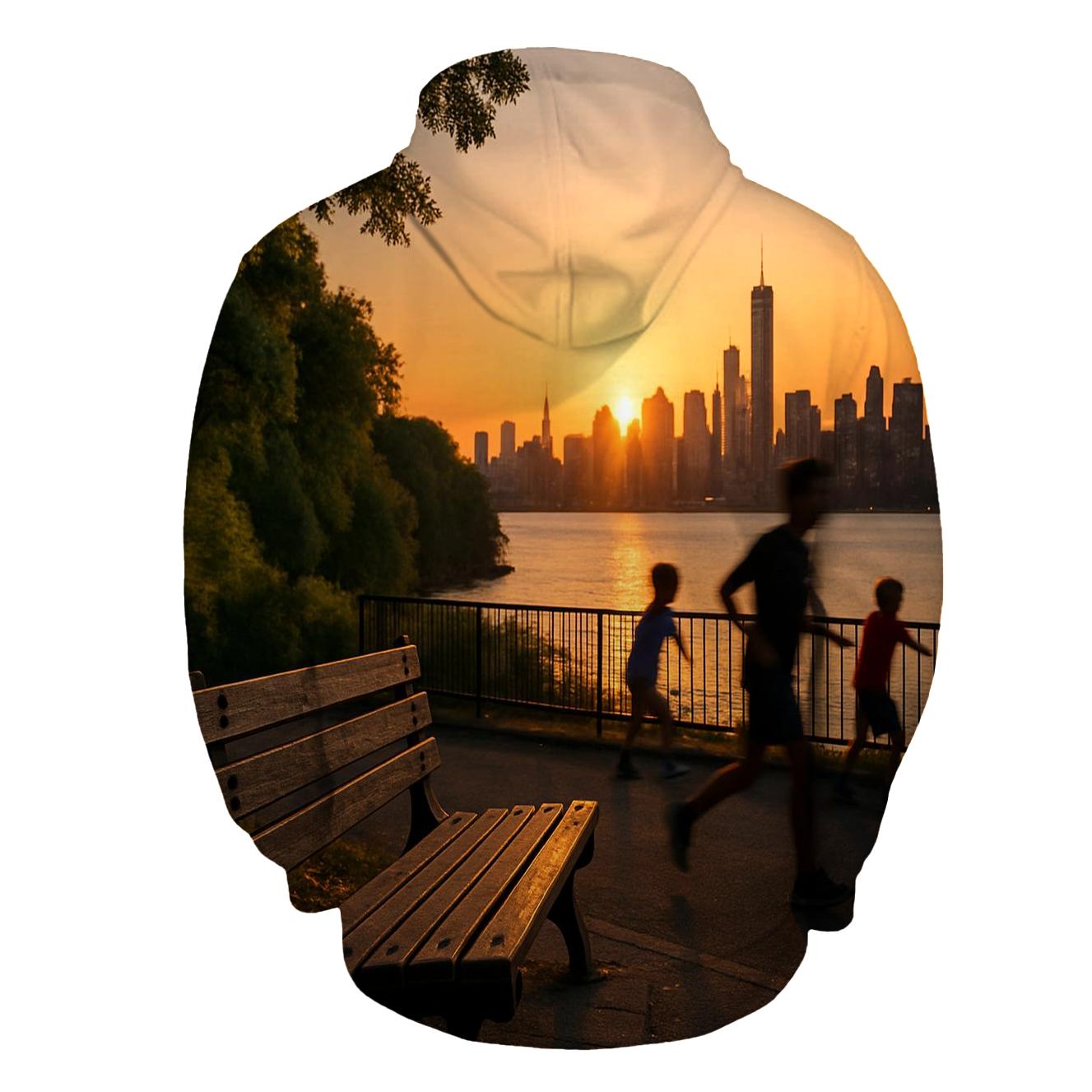 Harlem Riverside Sunset Skyline hoodie trends
