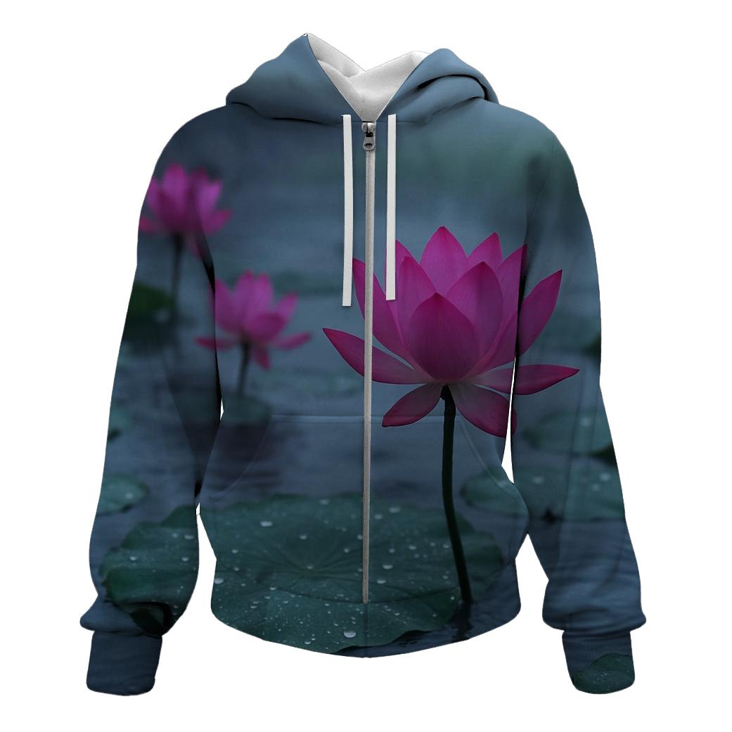 Monsoon Lotus Pond At Dawn hoodie trends