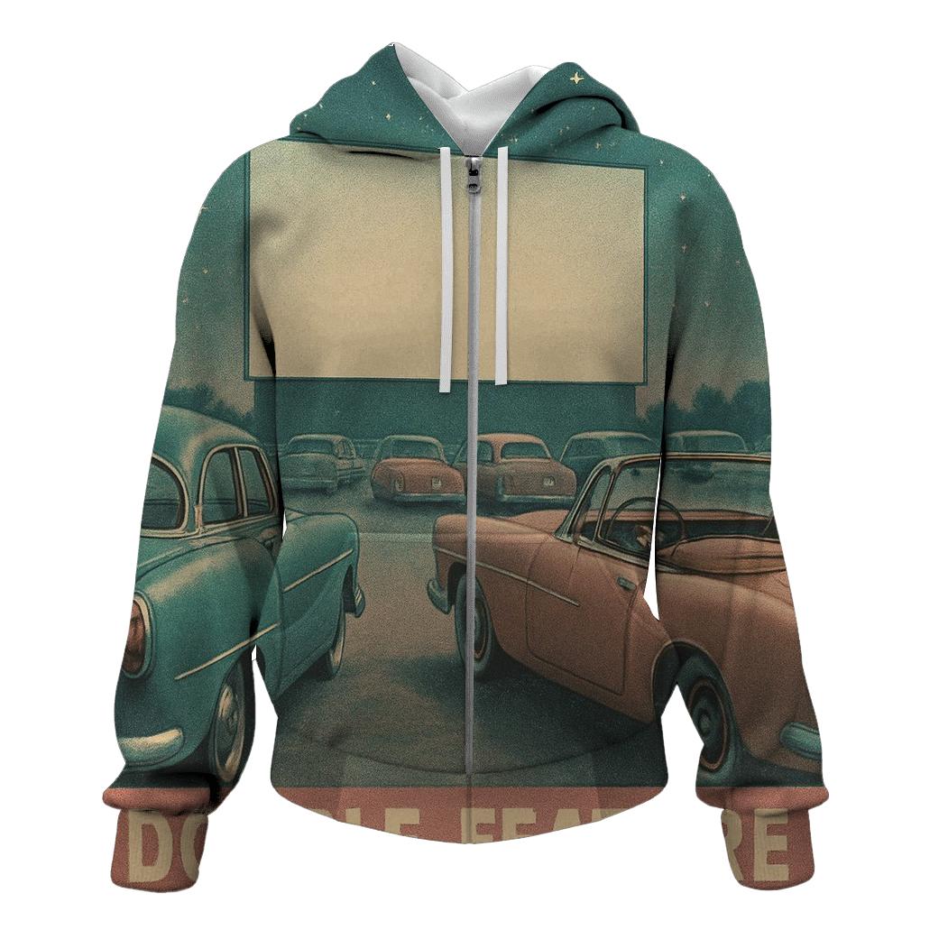 Retro Drive In Theater Romance Scene hoodies fashion
