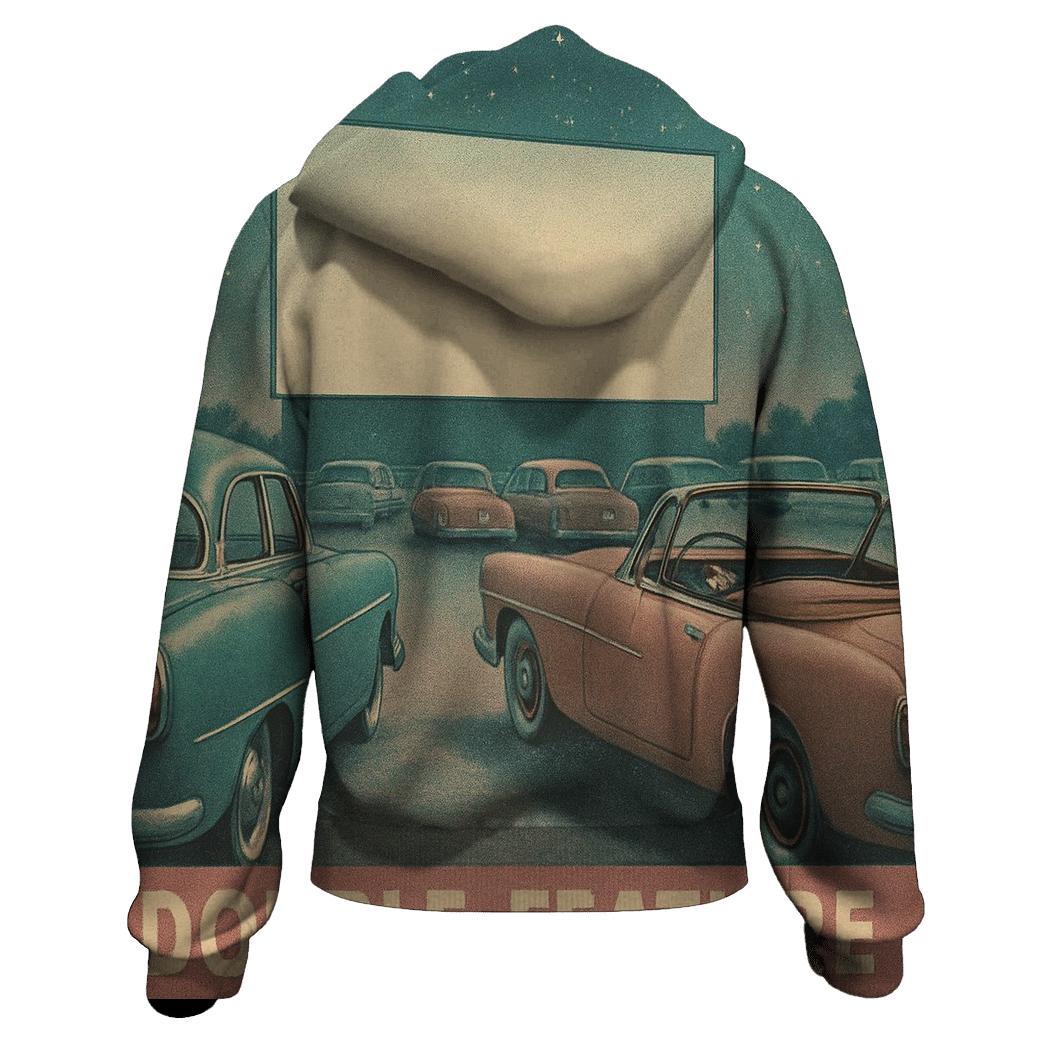 Retro Drive In Theater Romance Scene hoodies fashion