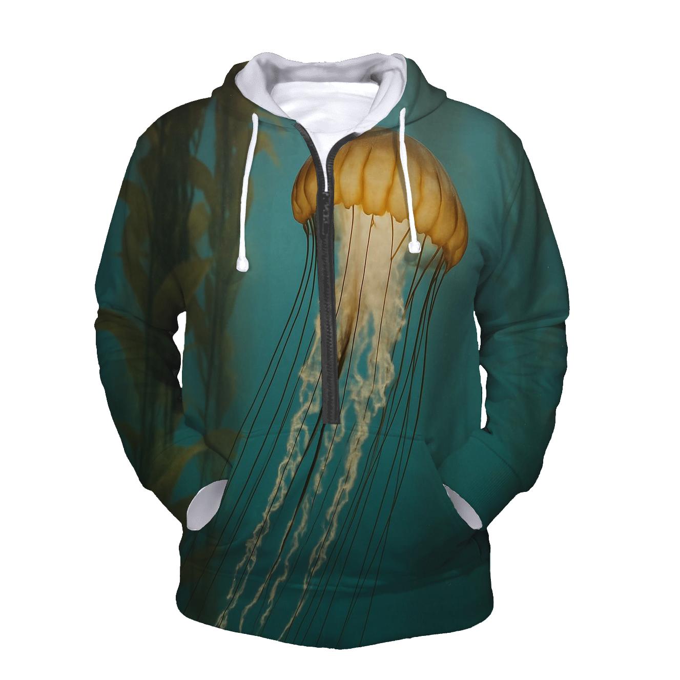 Kelp Forest Drift Pacific Sea Nettle pullover hoodies