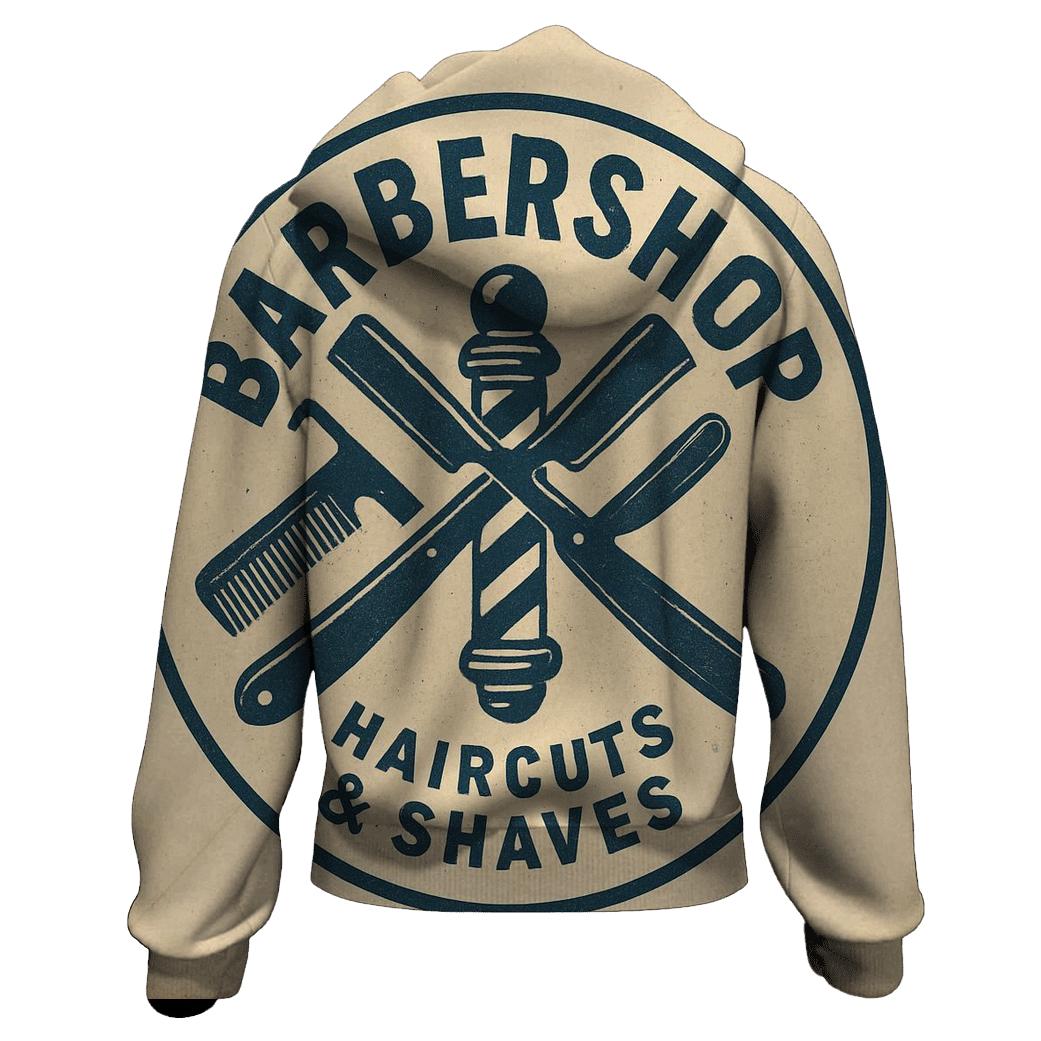 Classic Barbershop Wall Emblem designer hoodies