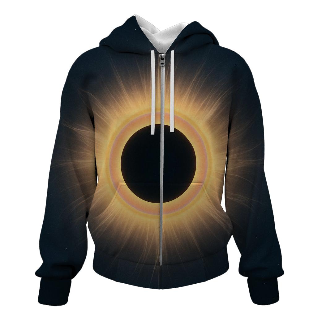 Eclipse Corona Petals zip-up hoodies