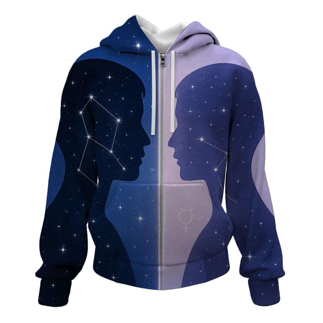 Gemini Mirror Sky Constellation Twins designer hoodies
