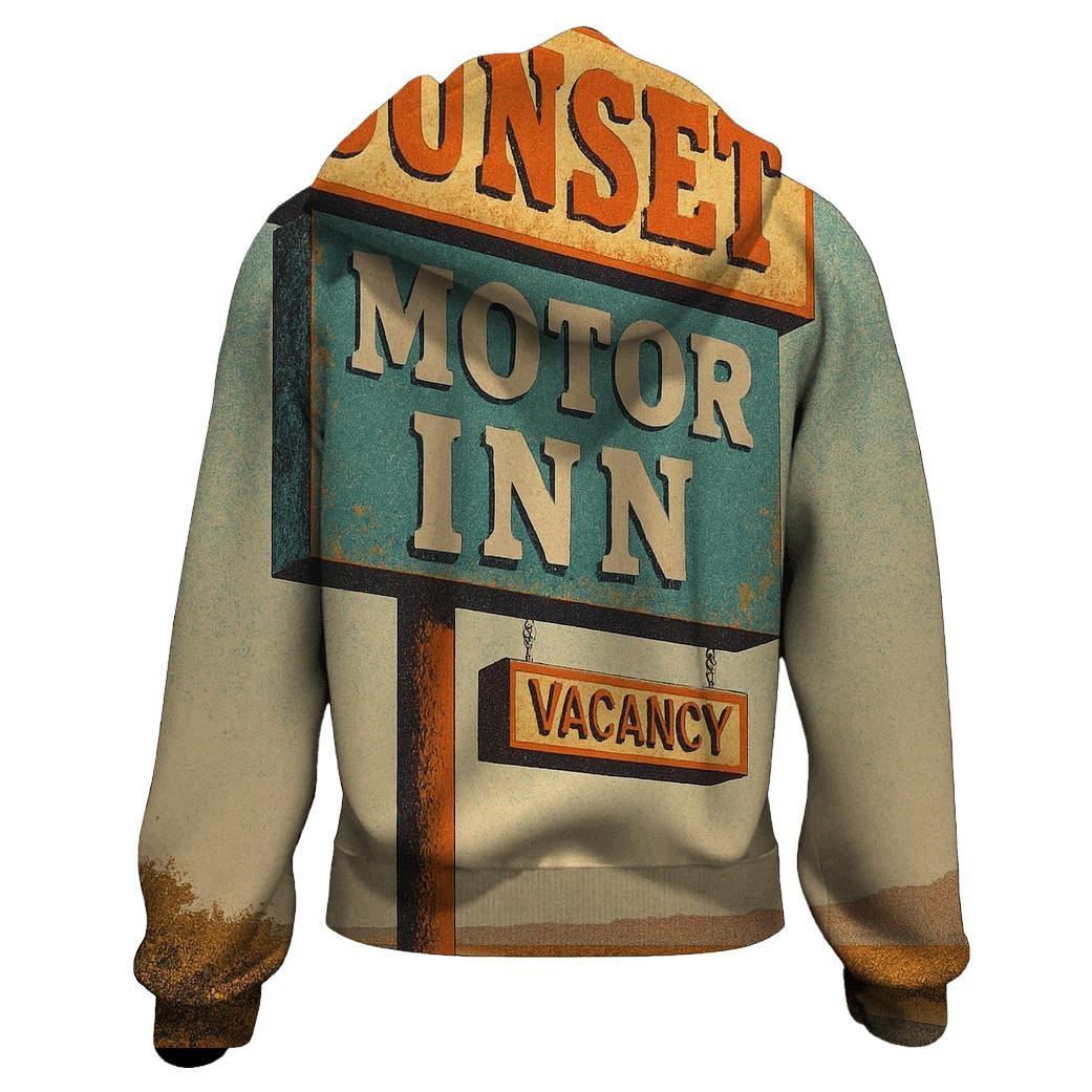 Seventies Road Trip Motel Sign hoodie trends