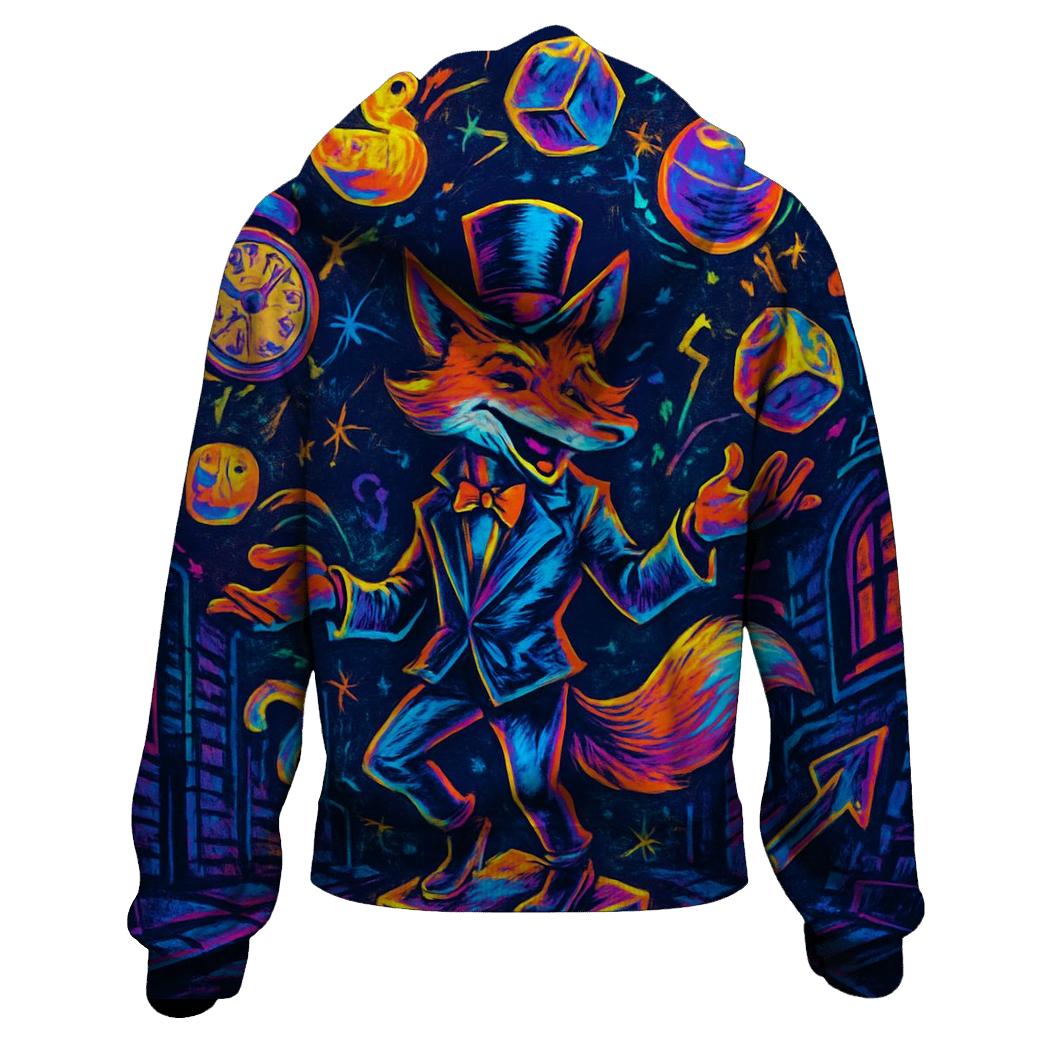 Chaos Juggler Fox printed hoodies