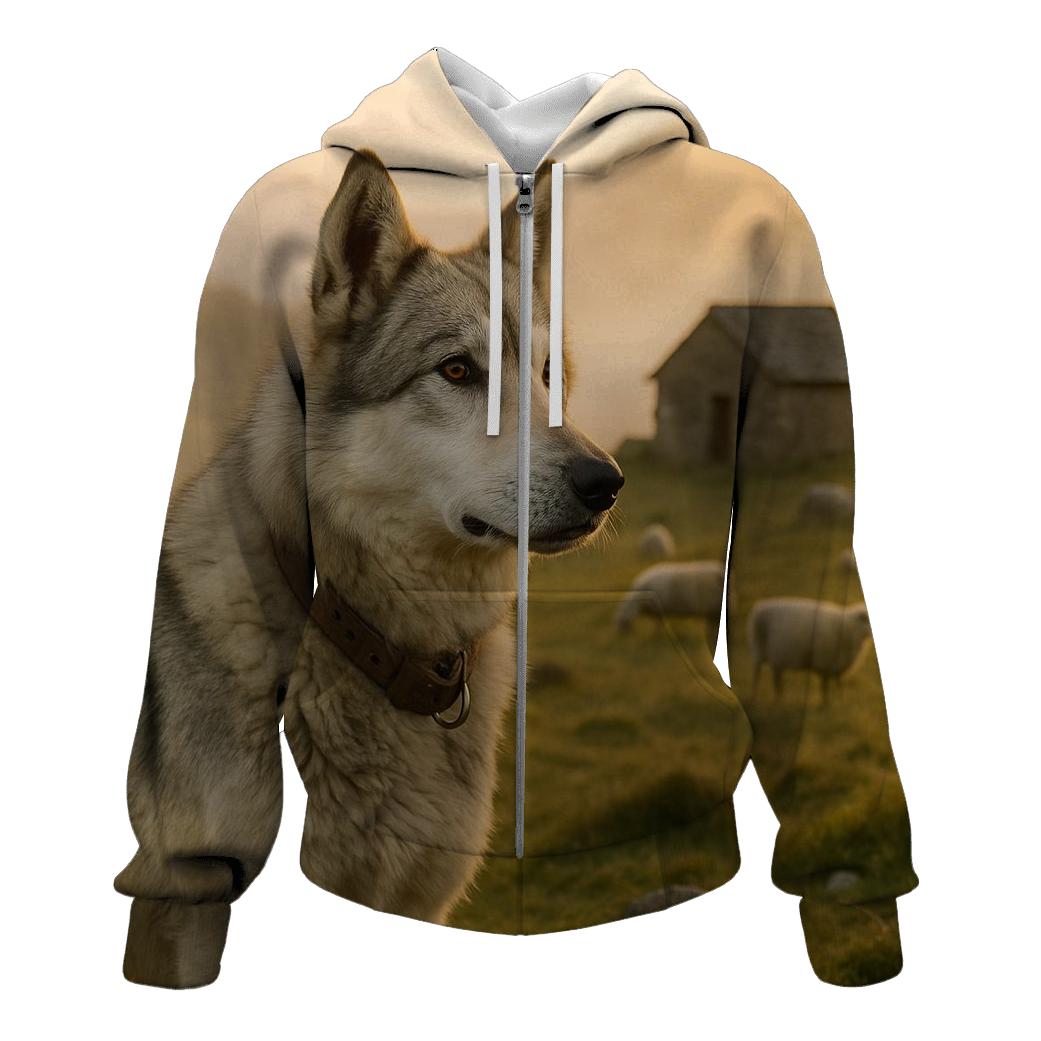 Shepherds Wolf At Mountain Pasture Edge hoodies fashion
