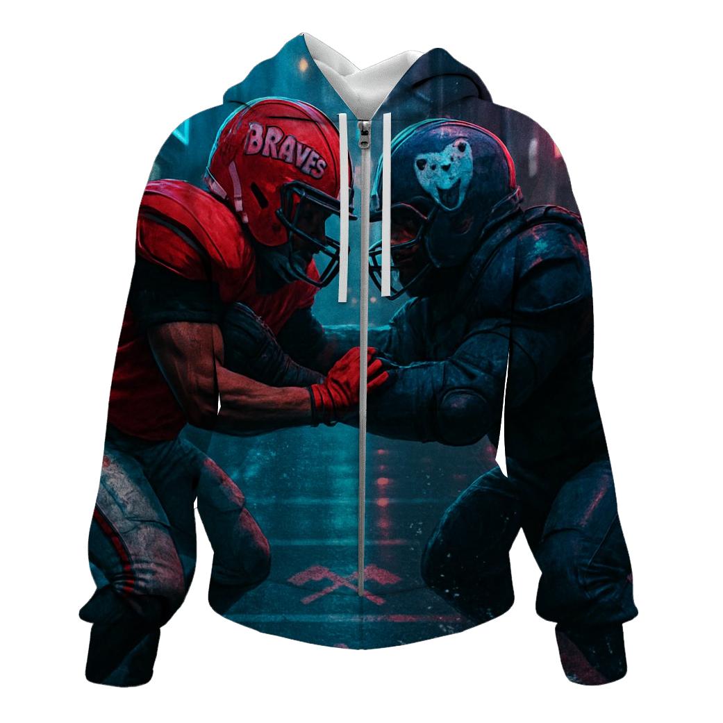 Neon Street Scrimmage Braves Block Versus Cub Charge custom hoodies