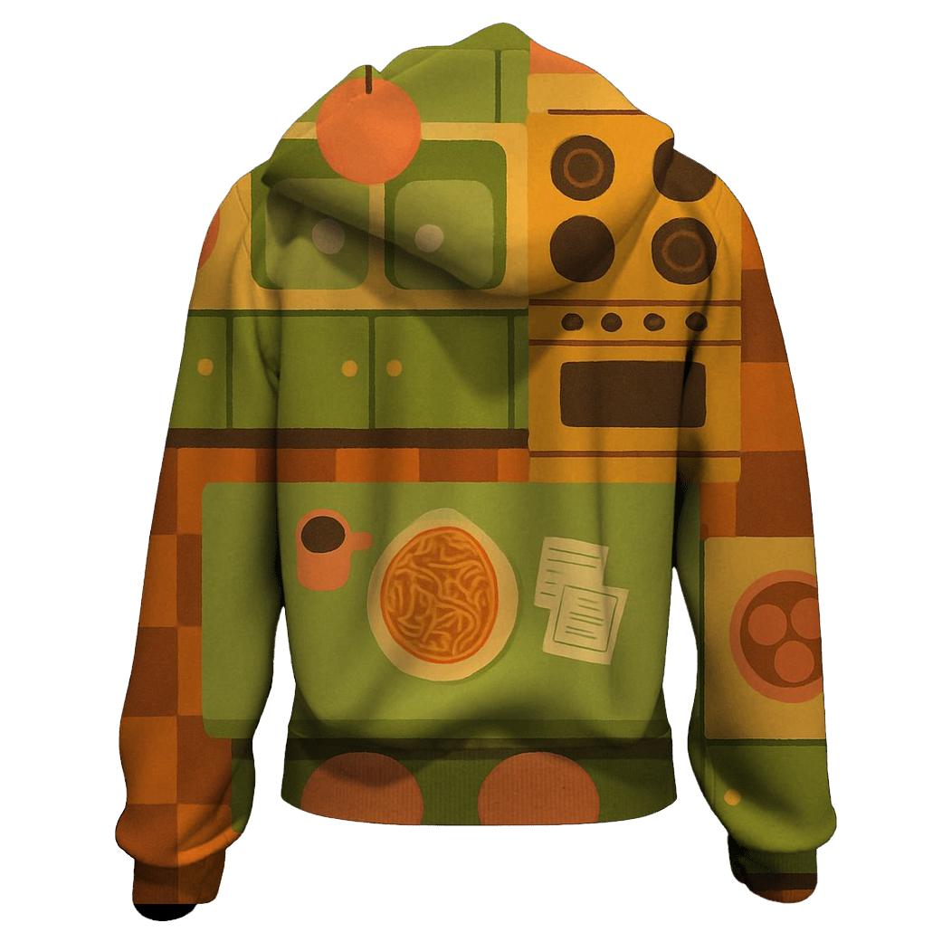 Funky Kitchen Checkerboard zip-up hoodies