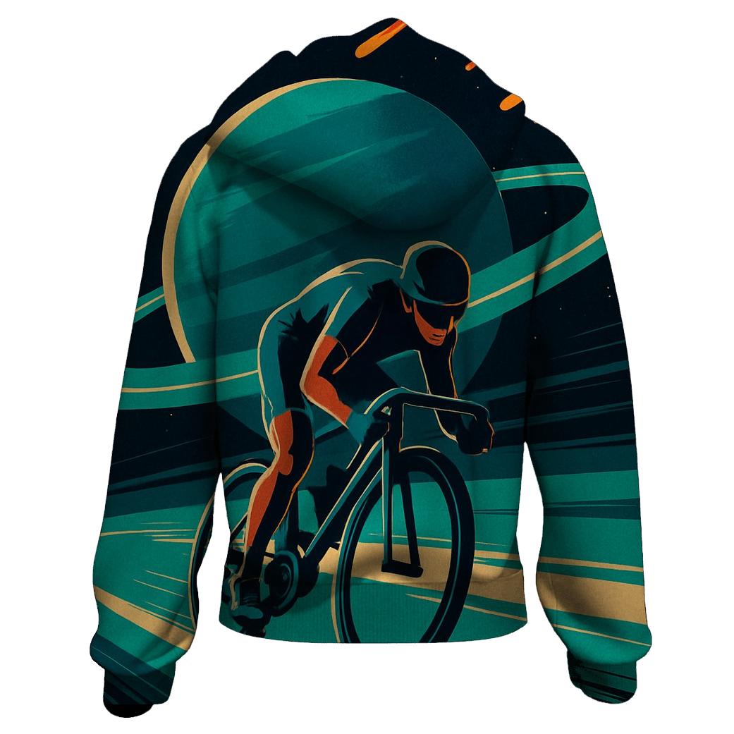 Galactic Cycling Time Trial premium hoodies