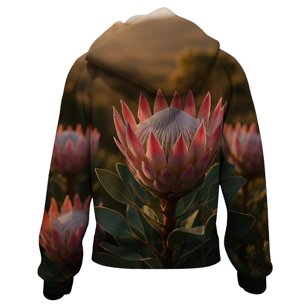 Protea Harvest In South African Fynbos printed hoodies