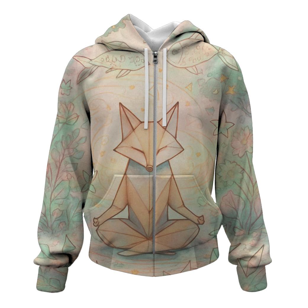 Quantum Origami Garden printed hoodies