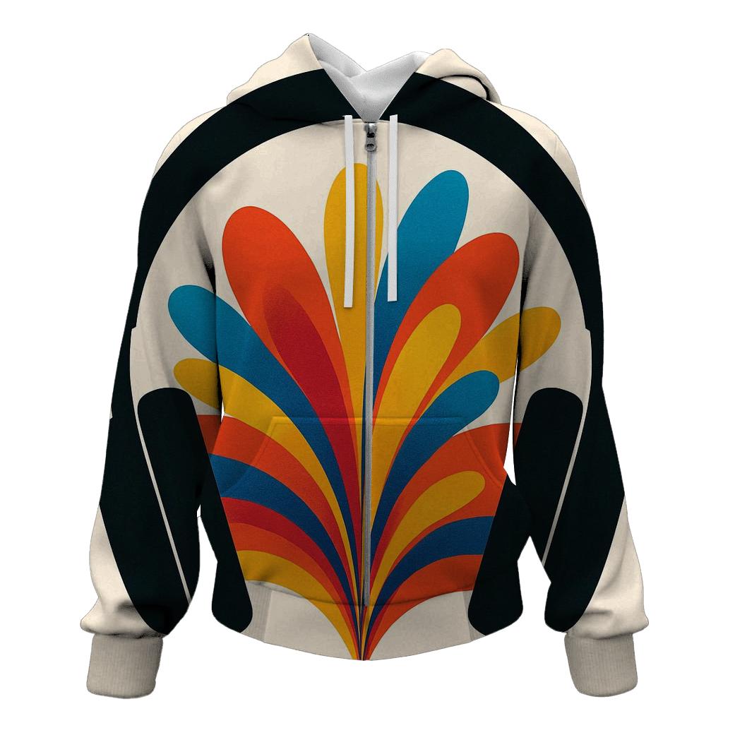 Chromatic Headphone Bloom graphic hoodies