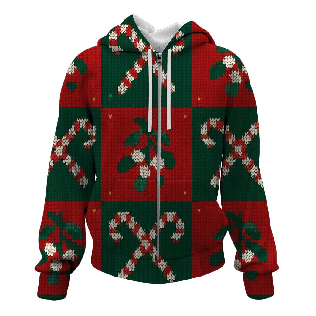 Mistletoe Kisses Checkerboard Design graphic hoodies