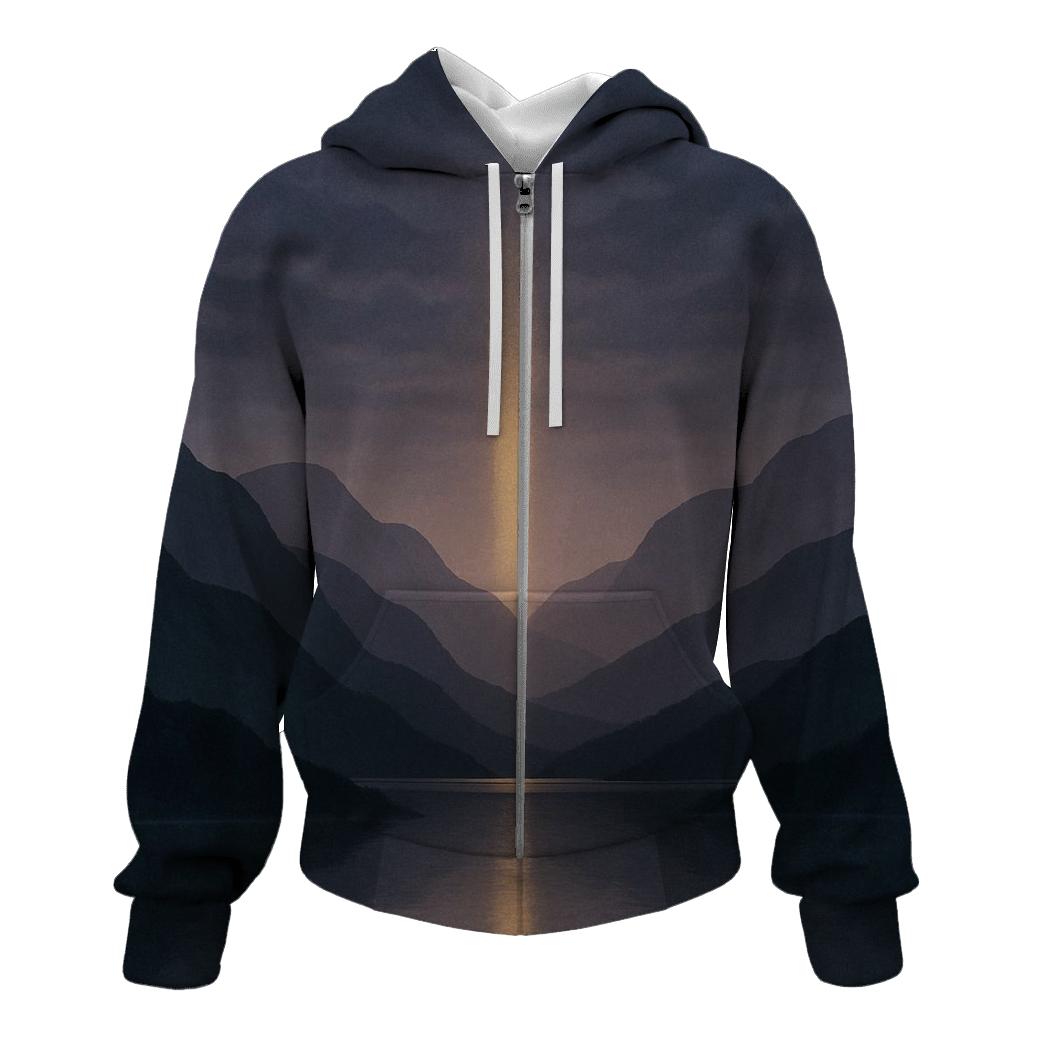 Mountain Gate Of Dawn Light graphic hoodies