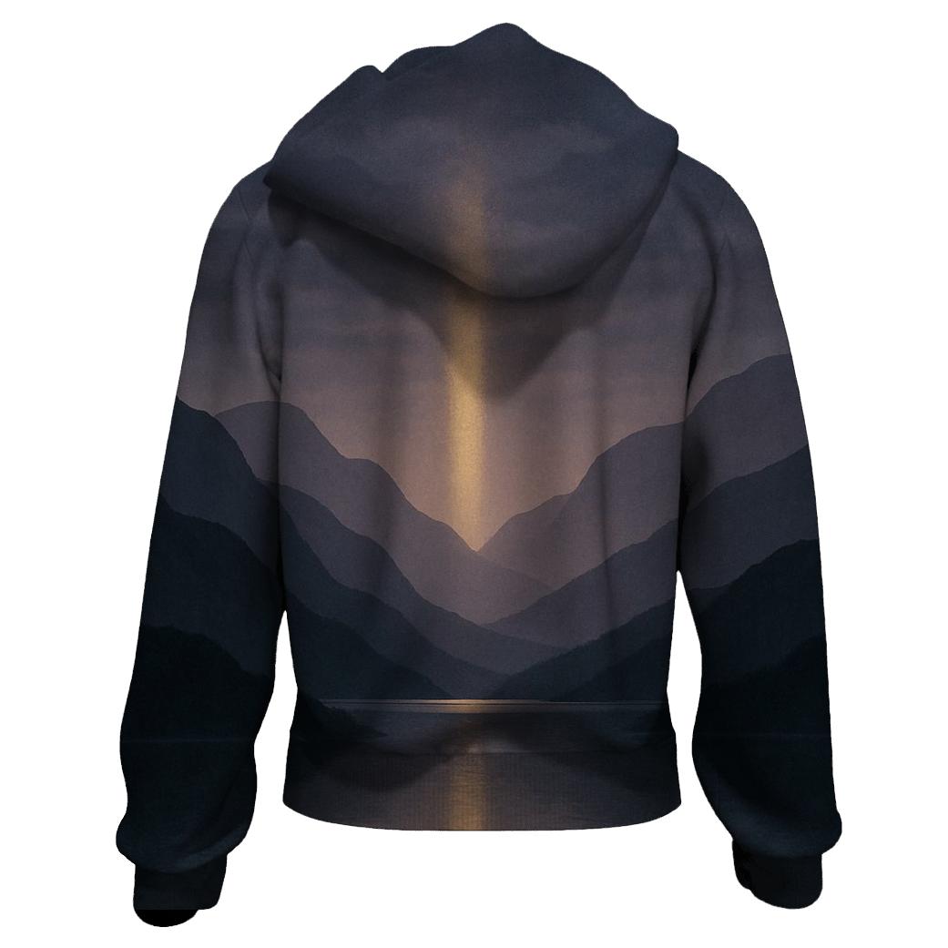 Mountain Gate Of Dawn Light graphic hoodies