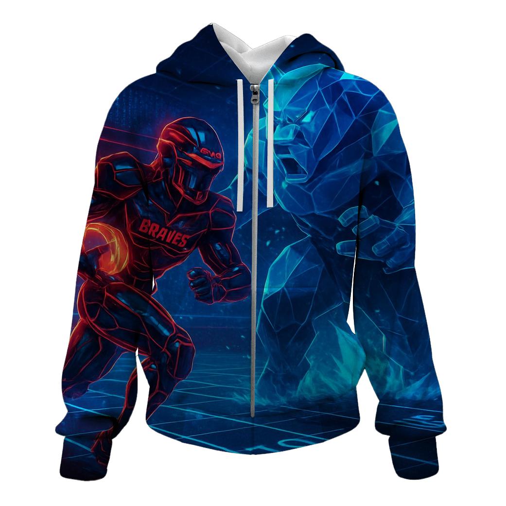 Cyber Arena Clash Braves Sentinel Versus Cub Juggernaut custom hoodies